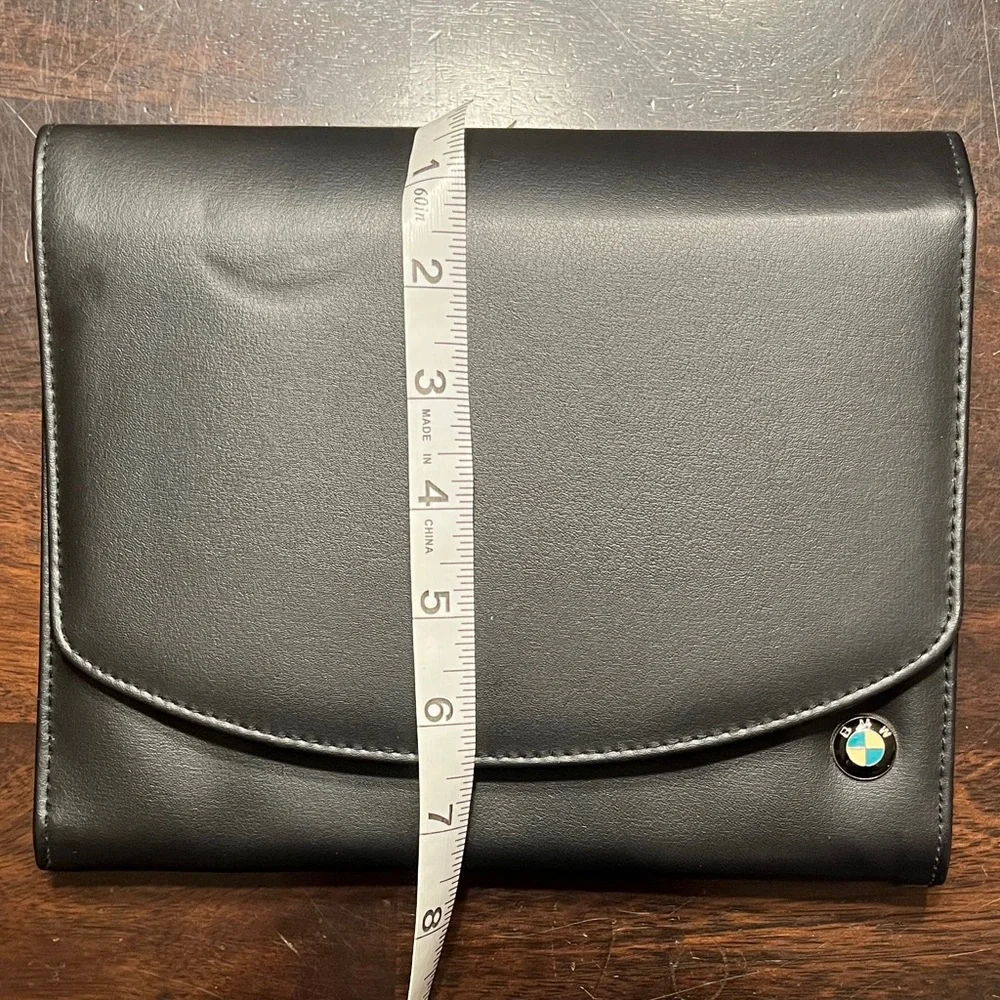 BMW Black Document Pouch with Roundel Logo Accent
